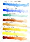 QOR Watercolor Swatches for Review